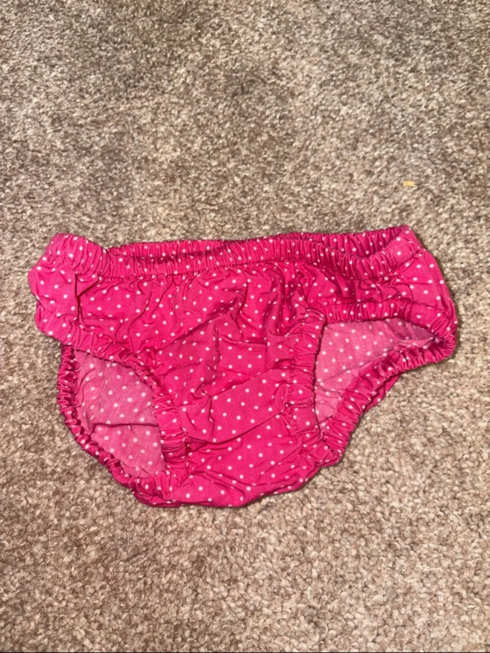 Gymboree (0-3 Months) Pink Polka Dot Dressy Diaper Cover